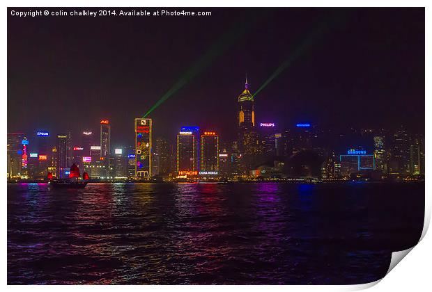 Symphony of Light Hong Kong Print by colin chalkley