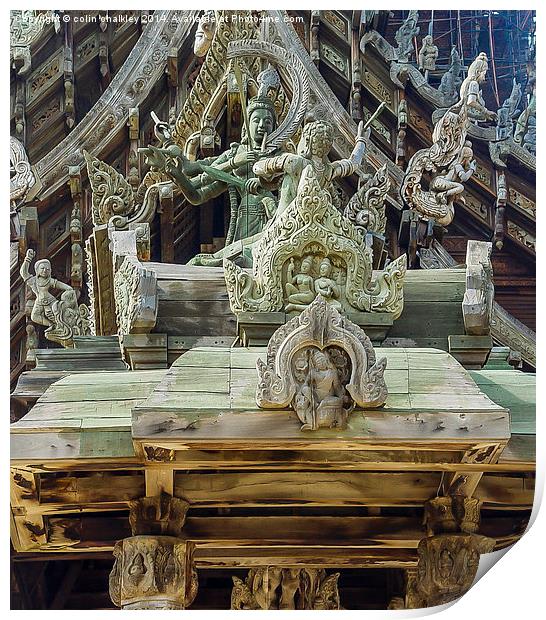 Wooden Sanctuary of Truth Print by colin chalkley