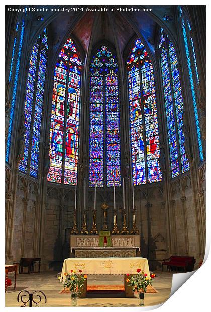 Basilique Saint-Nazaire-et-Saint-Celse de Carcasso Print by colin chalkley