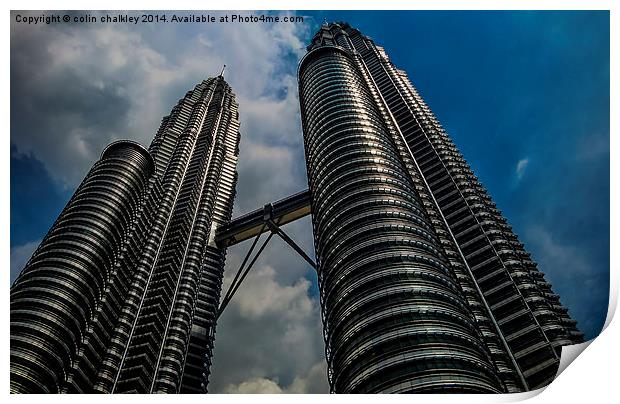 Petronas Towers - Kuala Lumpur  Print by colin chalkley