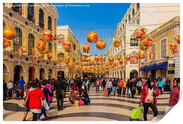  Chinese New Year in Macao Print by colin chalkley