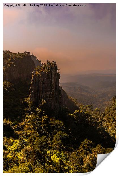  Pinnacle Rock - South Africa Print by colin chalkley
