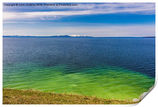  Geothermal activity - Yellowstone Lake Print by colin chalkley