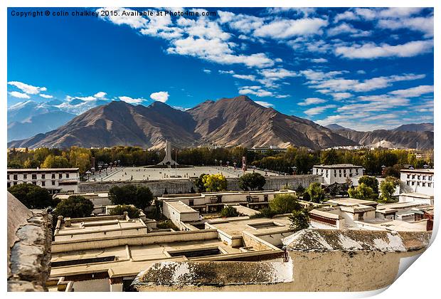  View from Potala Palace Print by colin chalkley