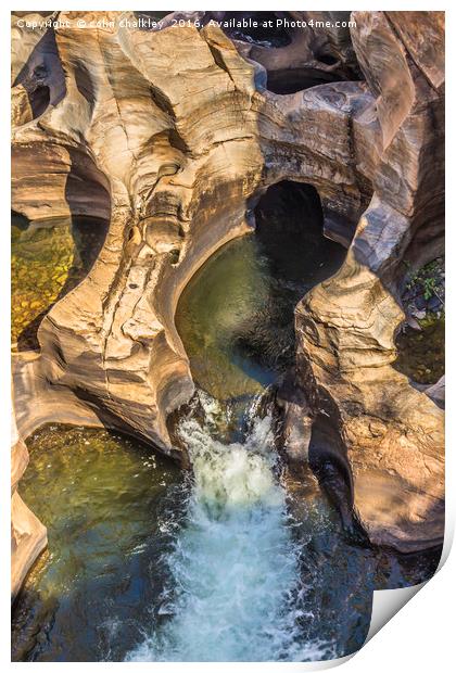 Bourkes Luck Potholes - South Africa  Print by colin chalkley