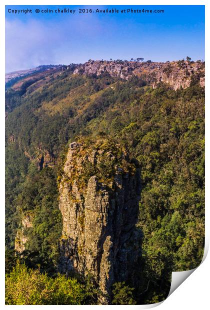  Pinnacle Rock - South Africa Print by colin chalkley