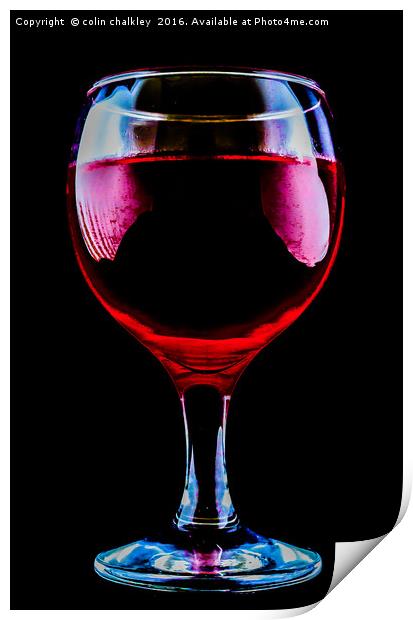 A Glass of Surreal Print by colin chalkley