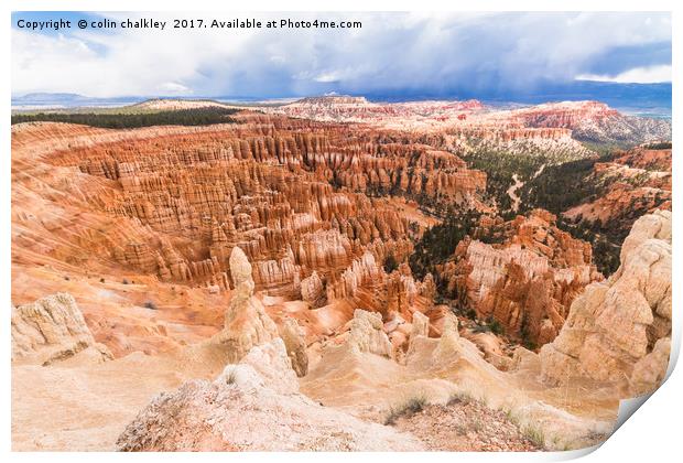  Bryce Canyon Hoodoos Print by colin chalkley