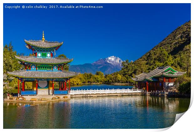 Black Dragon Lake - Lijiang, China Print by colin chalkley