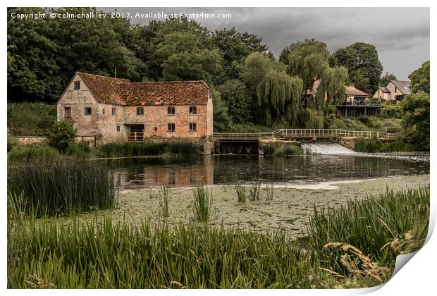 Sturminster Mill on the River Stour Print by colin chalkley