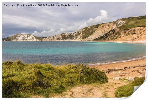 Worbarrow Bay in Dorset Print by colin chalkley