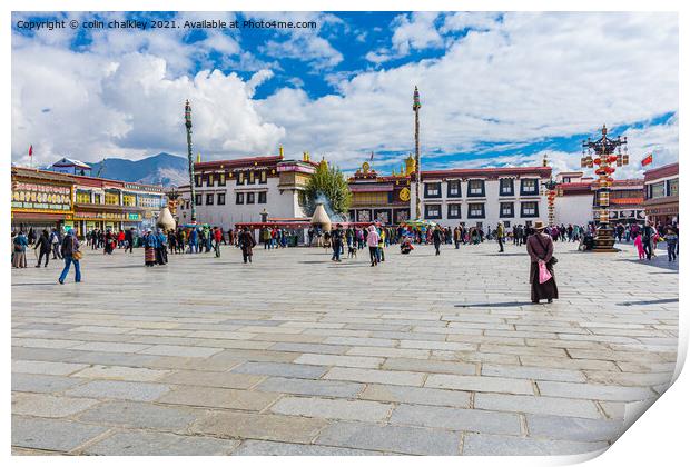 Barkhor Square, Lhasa, Tibet Print by colin chalkley