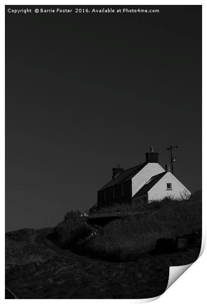 Abereiddy Cottage Print by Barrie Foster
