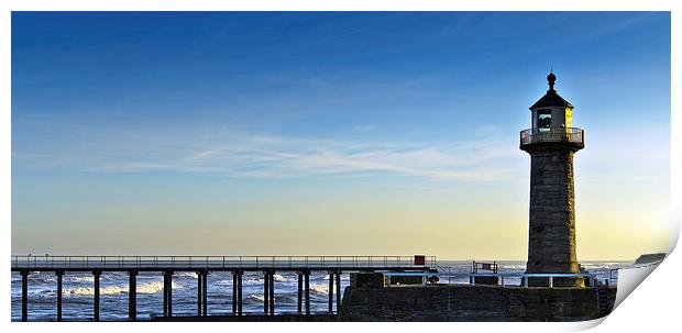 Whitby South Pier Print by Gary Roylance