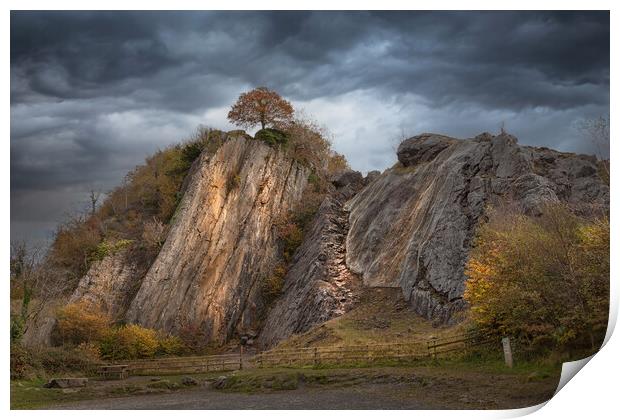 Dinas Rock at Pontneddfechan Print by Leighton Collins