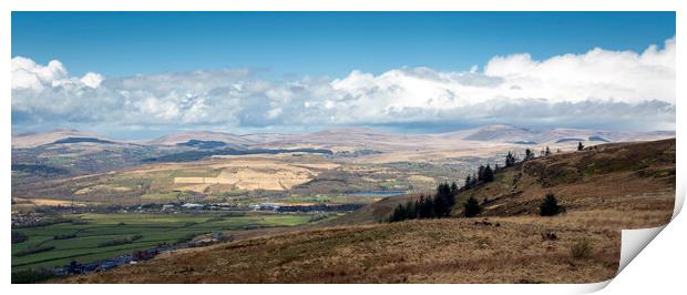 Brecon Beacons panorama Print by Leighton Collins