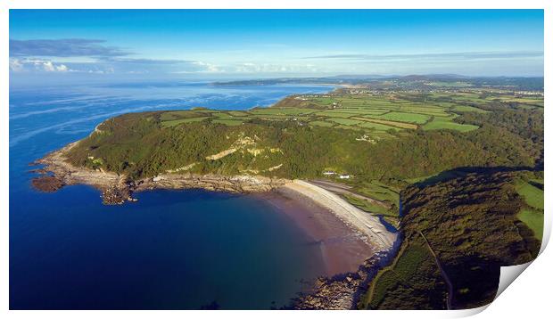 Pwll Du Bay on the Gower Peninsula Print by Leighton Collins