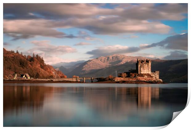Sunset at Eilean Donan Castle Print by Leighton Collins