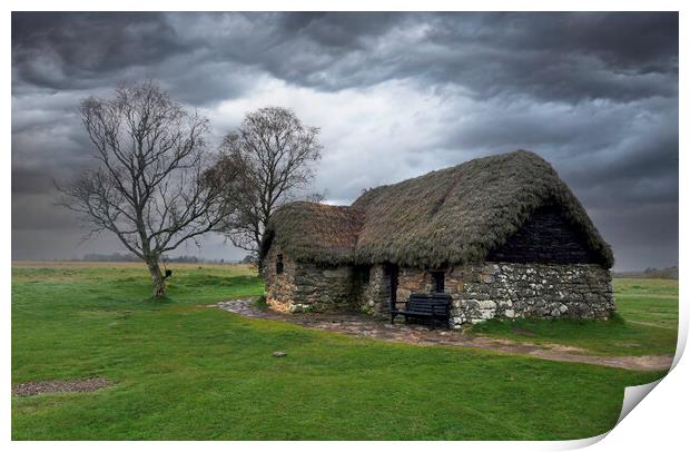 Old Leanach Cottage Print by Leighton Collins