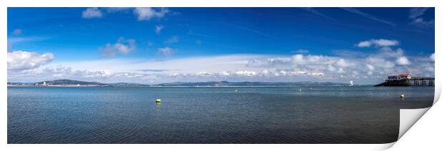 Panorama of Swansea Bay Print by Leighton Collins