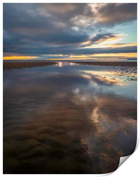 Sunset at Aberavon Print by Leighton Collins