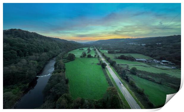 Swansea Valley sunset Print by Leighton Collins