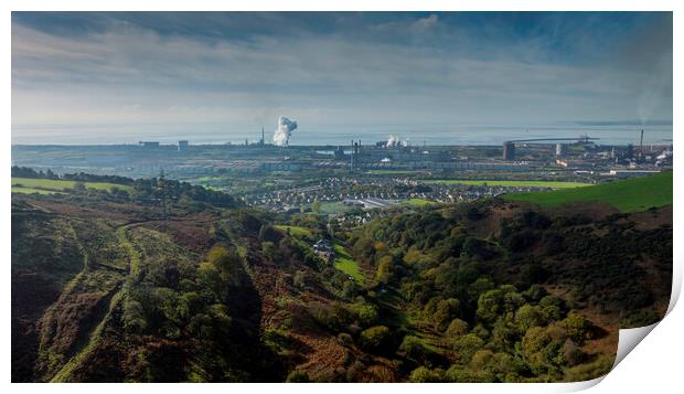 Port Talbot steel works Print by Leighton Collins