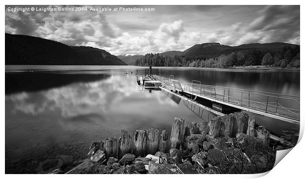 Comox lake waterscape Print by Leighton Collins