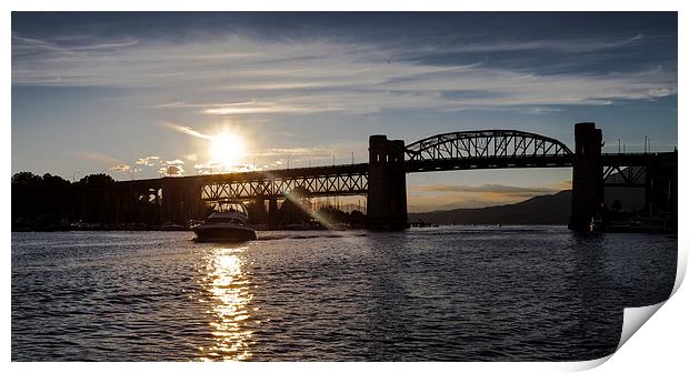 Burrard Bridge, Vancouver Print by Leighton Collins