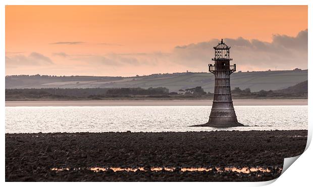  Whiteford point lighthouse Print by Leighton Collins
