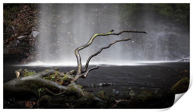  Henrhyd Falls Sgwd Henrhyd south Wales Print by Leighton Collins