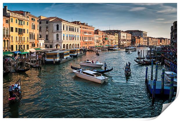  Grand canal Venice Italy Print by Leighton Collins