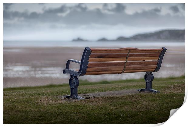  Mumbles memorial bench Print by Leighton Collins