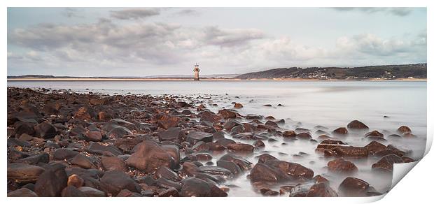  Whiteford lighthouse North Gower Print by Leighton Collins