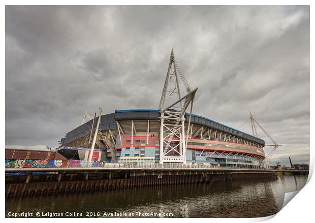 Principality Rugby Stadium Wales Print by Leighton Collins