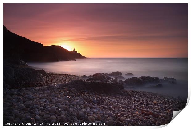 Dawn at Bracelet Bay Print by Leighton Collins