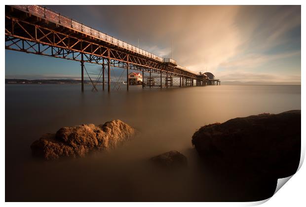 Morning at Mumbles pier Print by Leighton Collins