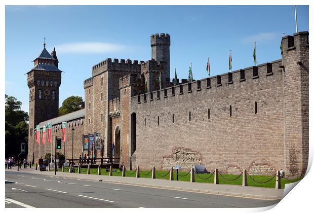 Cardiff castle Print by Leighton Collins