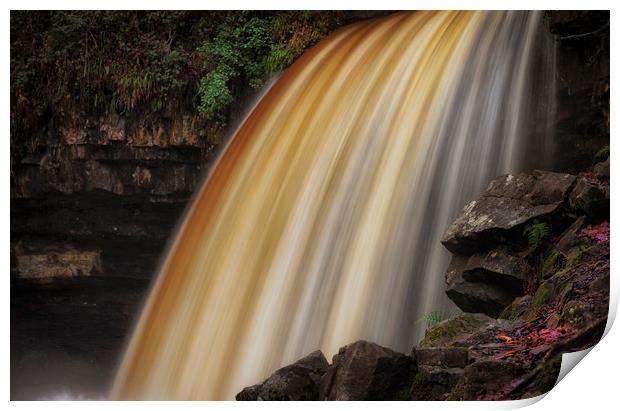 Waterfall power Print by Leighton Collins
