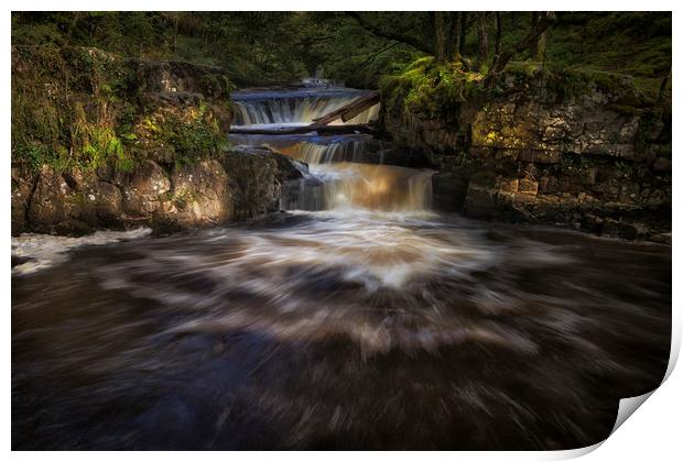 Rushing water at Horseshoe falls Print by Leighton Collins