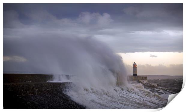 Storm Ciara hits South Wales Print by Leighton Collins