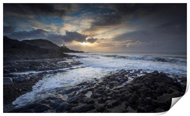 Early morning at Bracelet Bay Print by Leighton Collins