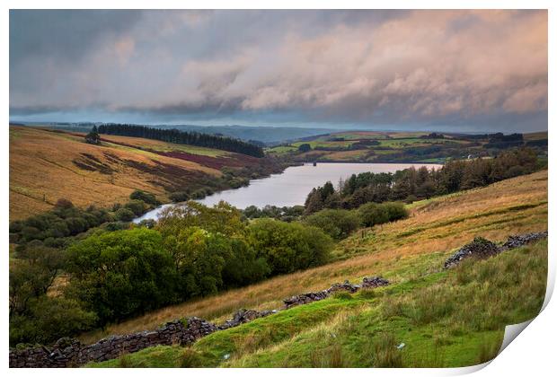 The Cray Reservoir in the Brecon Beacons National  Print by Leighton Collins