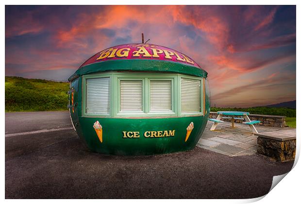 Big Apple Kiosk in Mumbles Print by Leighton Collins
