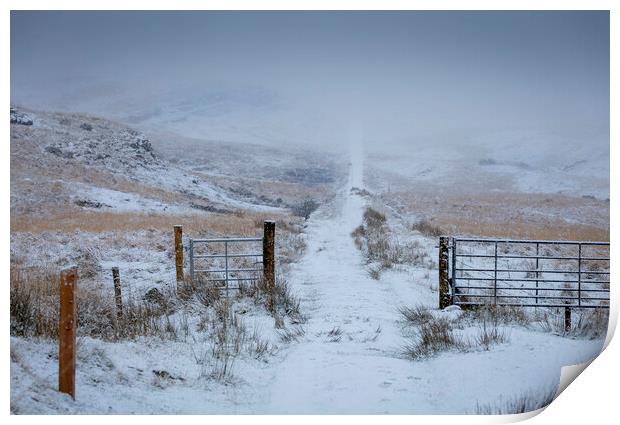 The path into the snow cloud Print by Leighton Collins