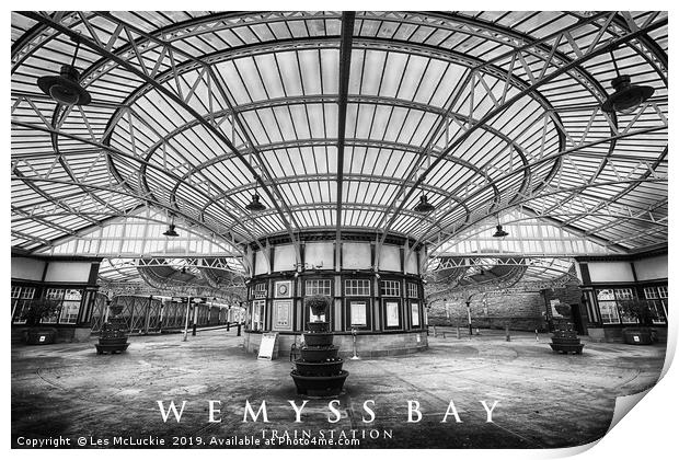 The Majestic Wemyss Bay Train Station Print by Les McLuckie