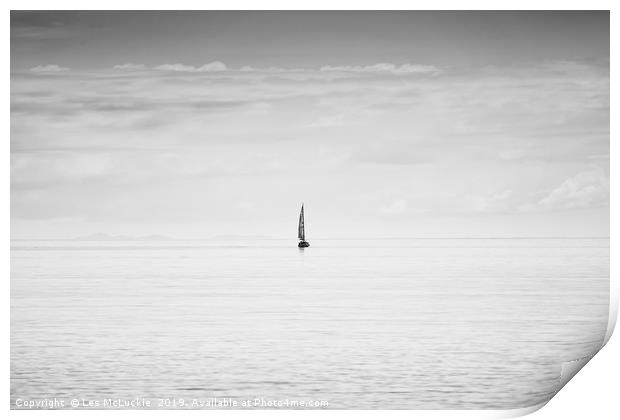Serenity at Sea Print by Les McLuckie