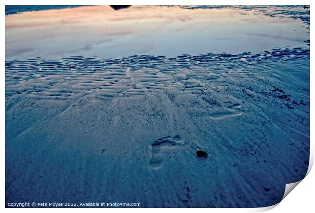 Footprints in the Sand  Print by Pete Moyes