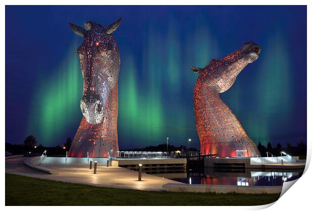 The Kelpies Composite Print by jim wilson