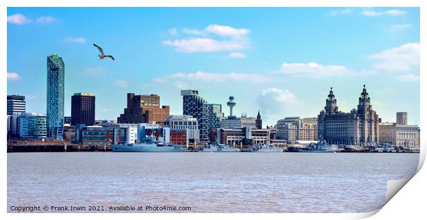 Royal Navy visits Liverpool Print by Frank Irwin